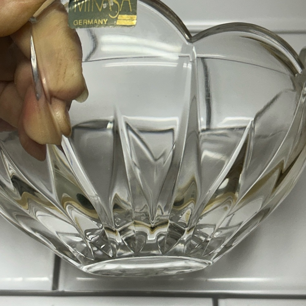 Vintage Mikasa Clear Lead Crystal Bowl Elegant Candy Dish Made In Germany 6in - Picture 2 of 3